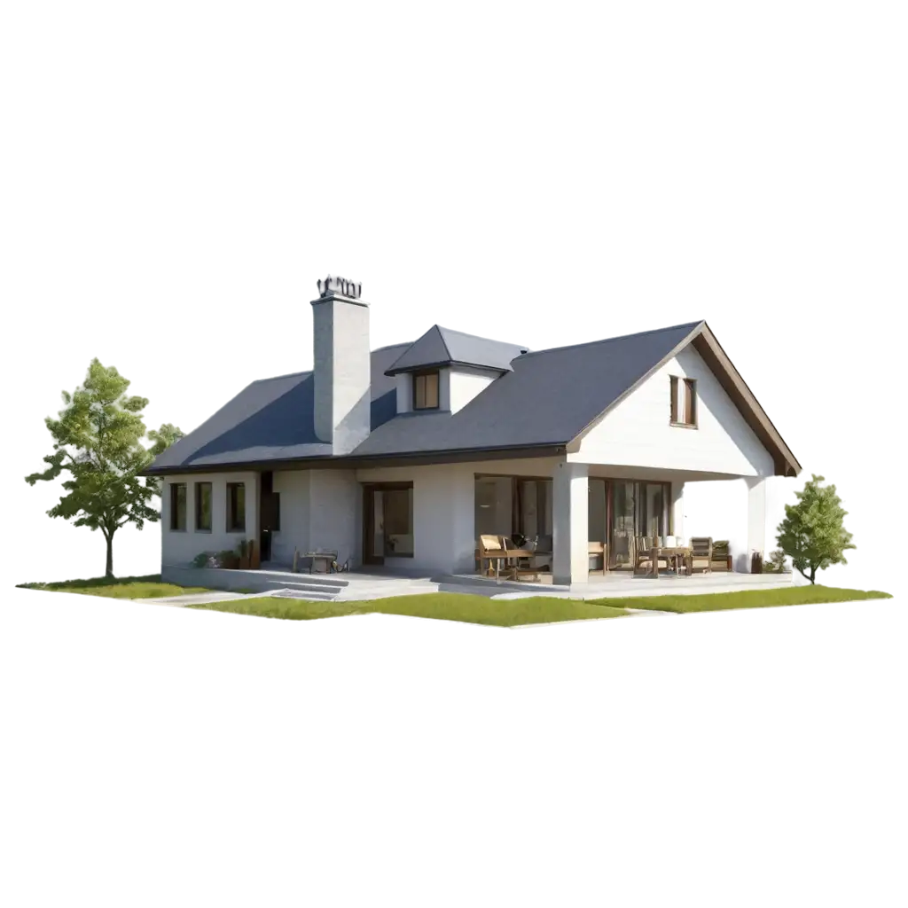 Cottage-Linear-Schematic-PNG-Image-HighQuality-Visual-Representation-for-Diverse-Applications