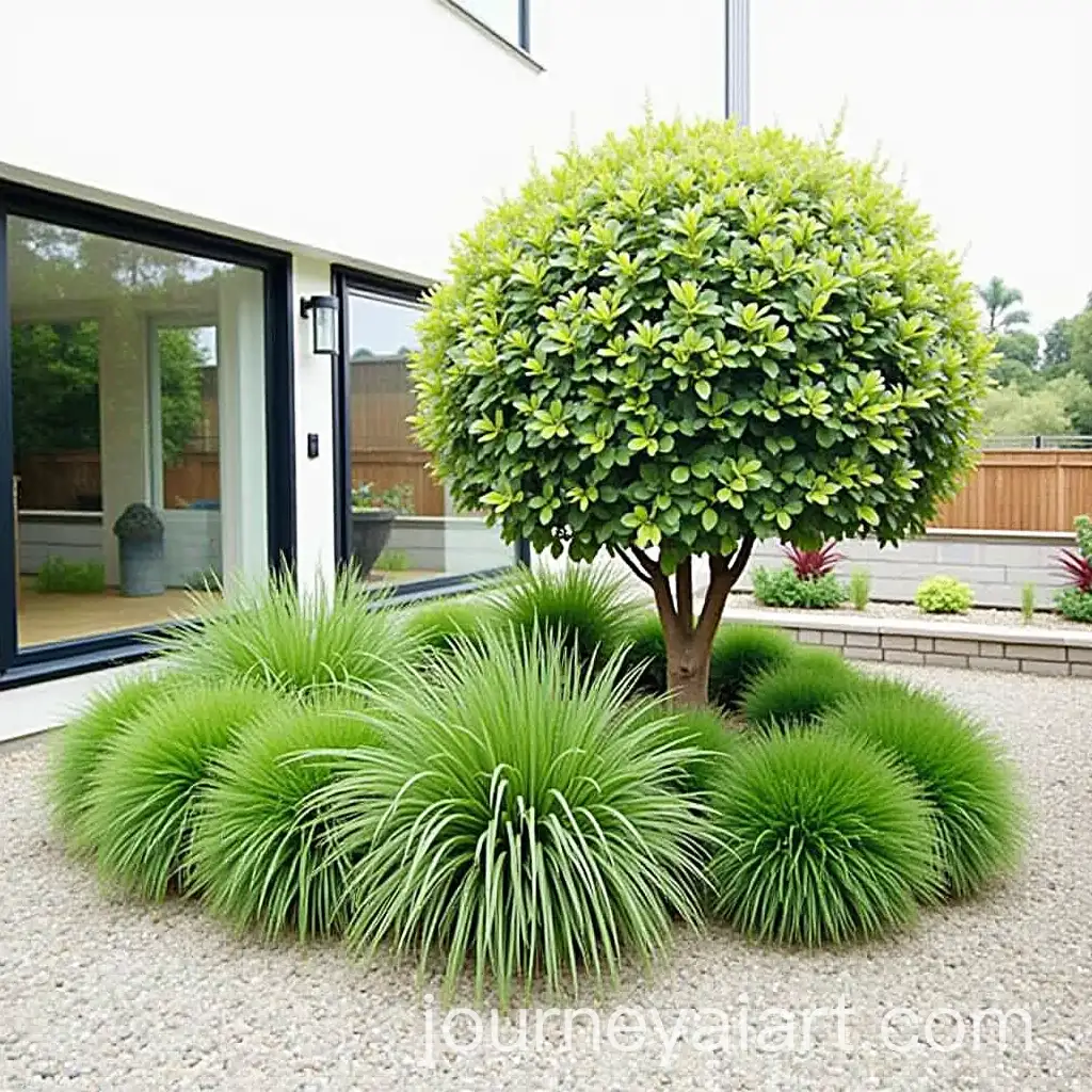 Modern-Garden-with-Round-Tree-and-White-Grasses-in-Zone-7