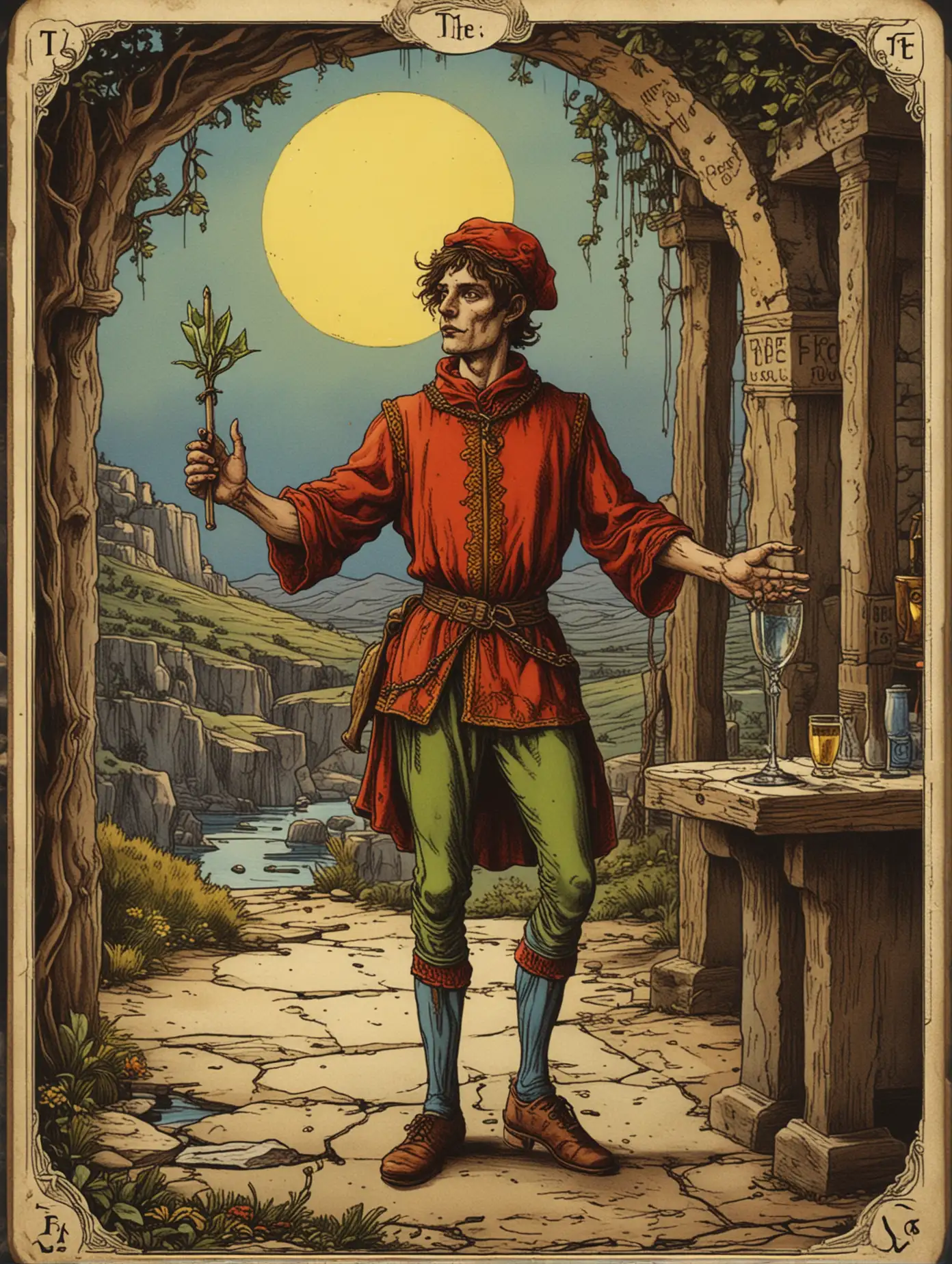 The-Fool-Tarot-Card-A-Young-Adventurer-Embarking-on-a-New-Journey