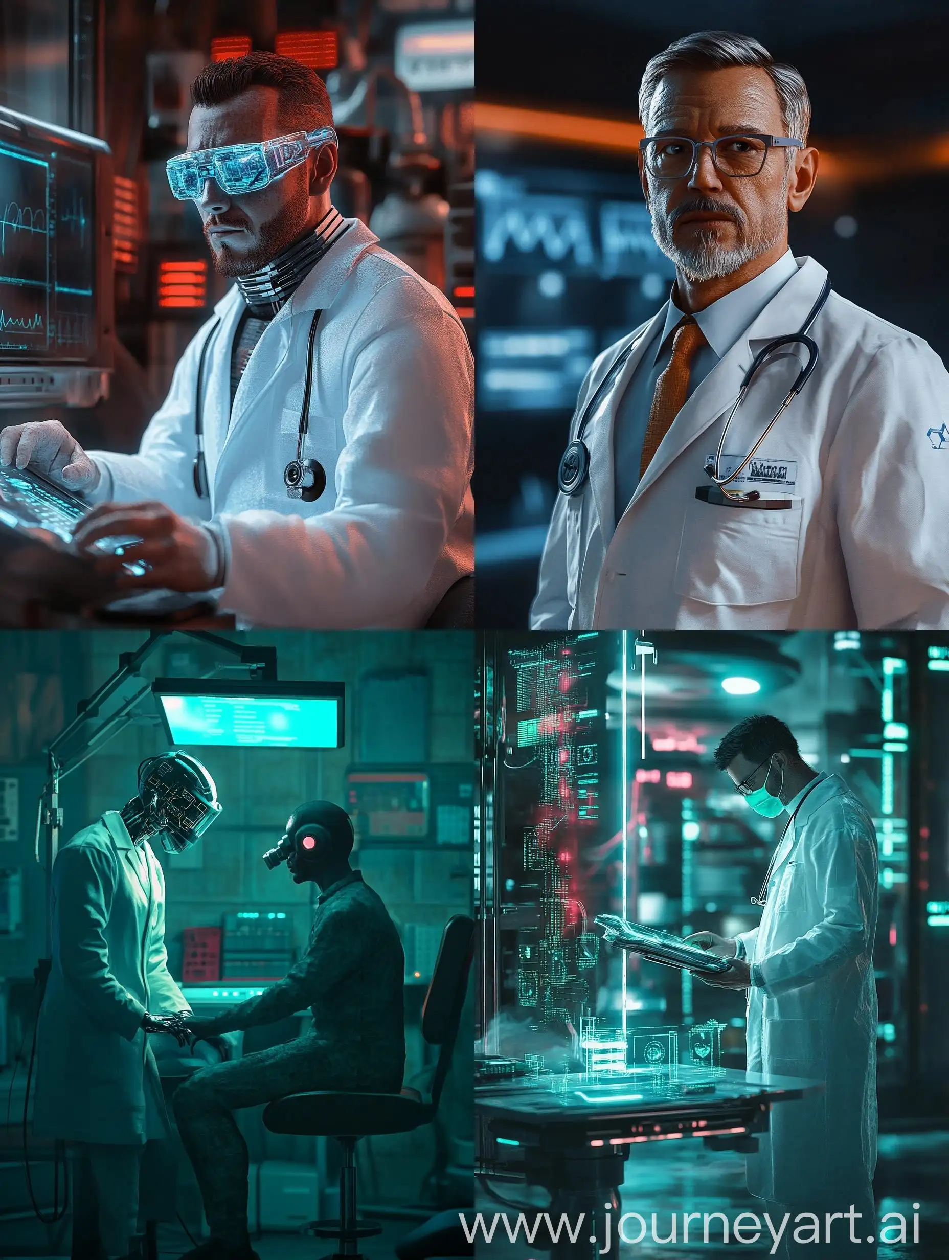 Cyberpunk-Doctor-Performing-Patient-Diagnosis