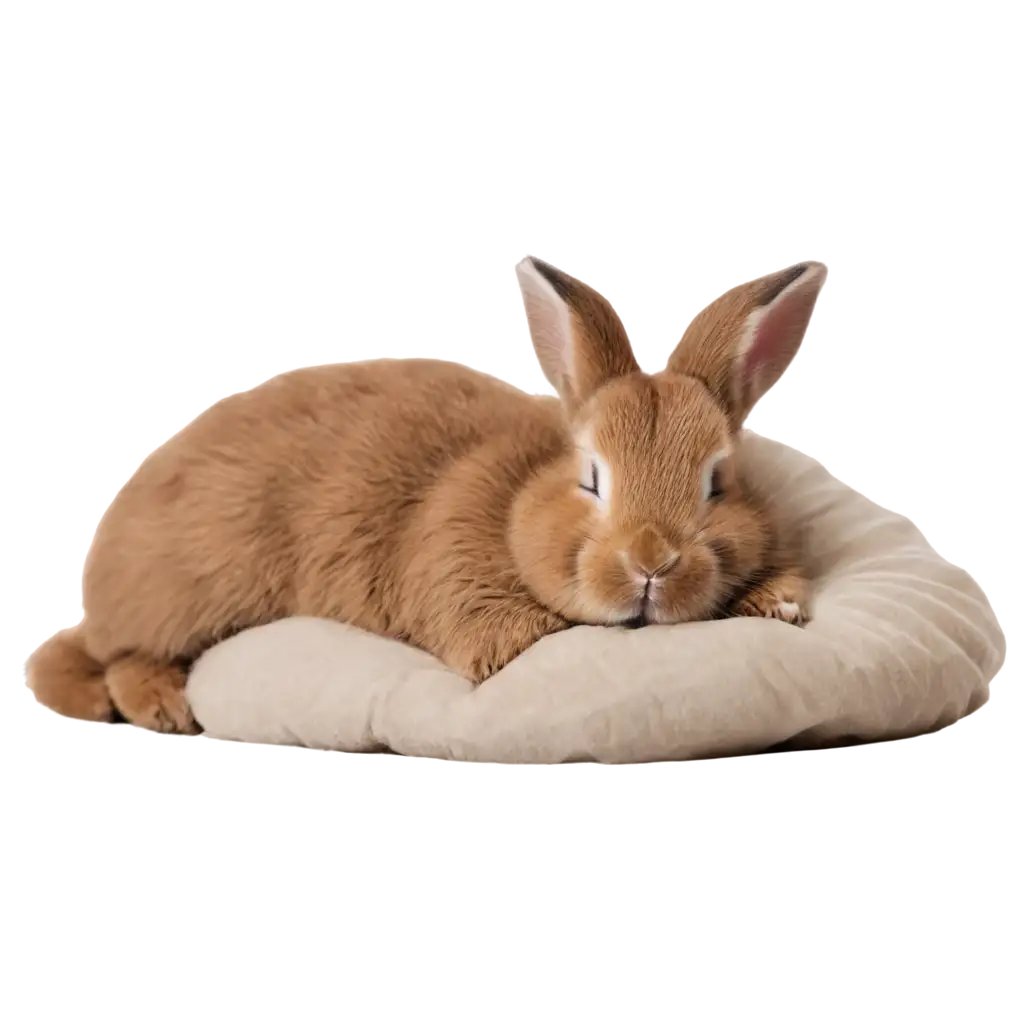 happy rabbit sleeping