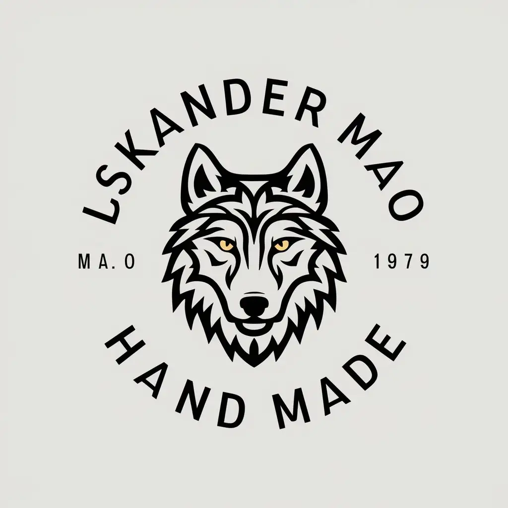 LOGO-Design-For-Iskander-MAO-1979-Handcrafted-Wolf-Emblem-on-Clean-Background