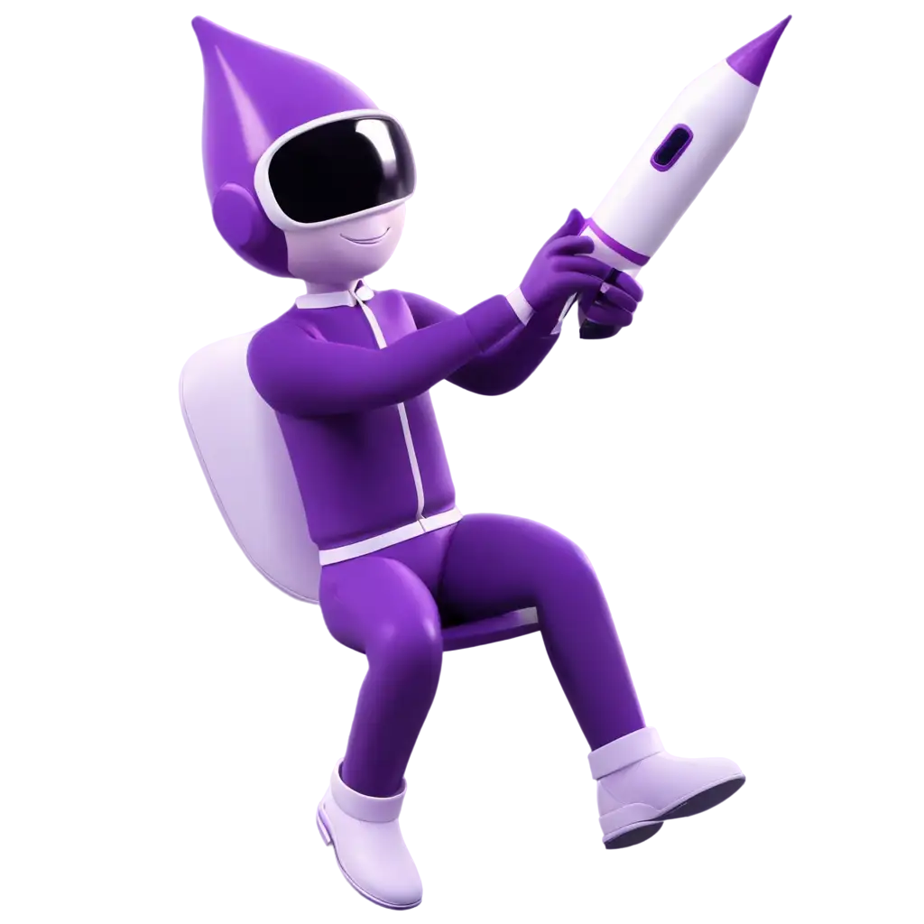 Purple-PNG-Illustration-of-a-Rocket-Computer-and-Human-Enhancing-Visual-Content-for-Online-Impact