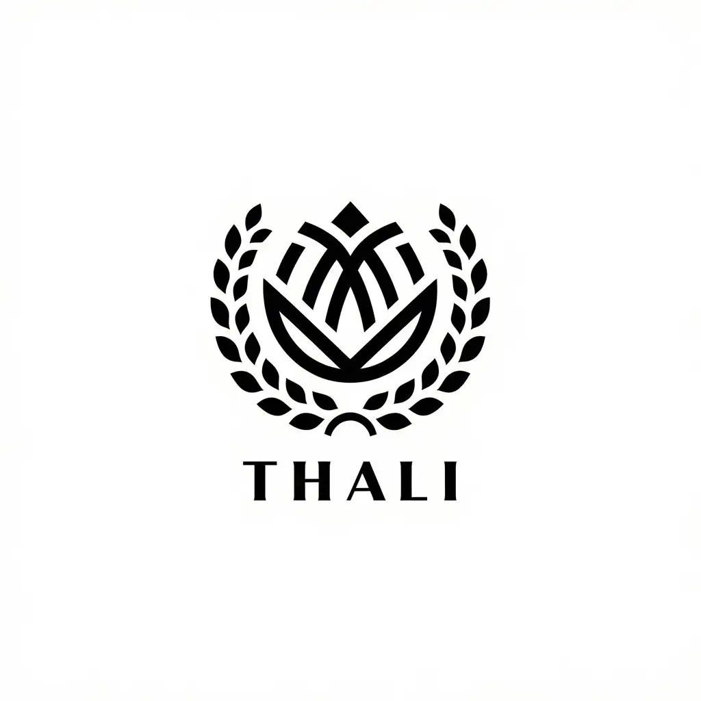 LOGO Design for Thali Luxurious Crown or Laurel Symbol for Prestige and Timeless Style in Retail Industry