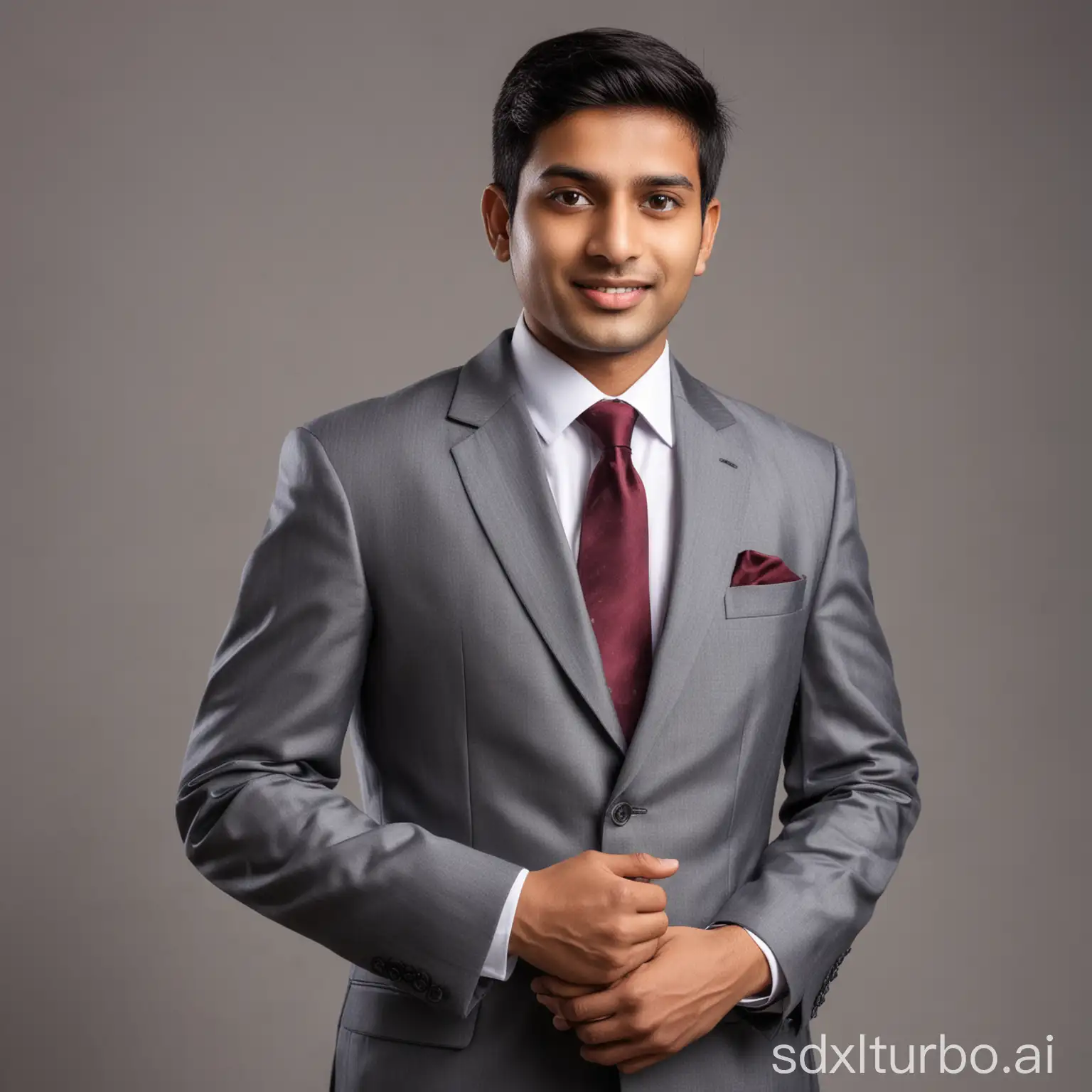 Business Sales Representative from India in formal attire