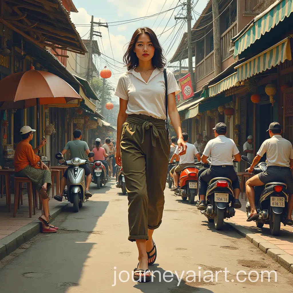 Kuching-Sarawak-Street-Scene-in-Panty-and-Stocking-with-Garterbelt-Art-Style