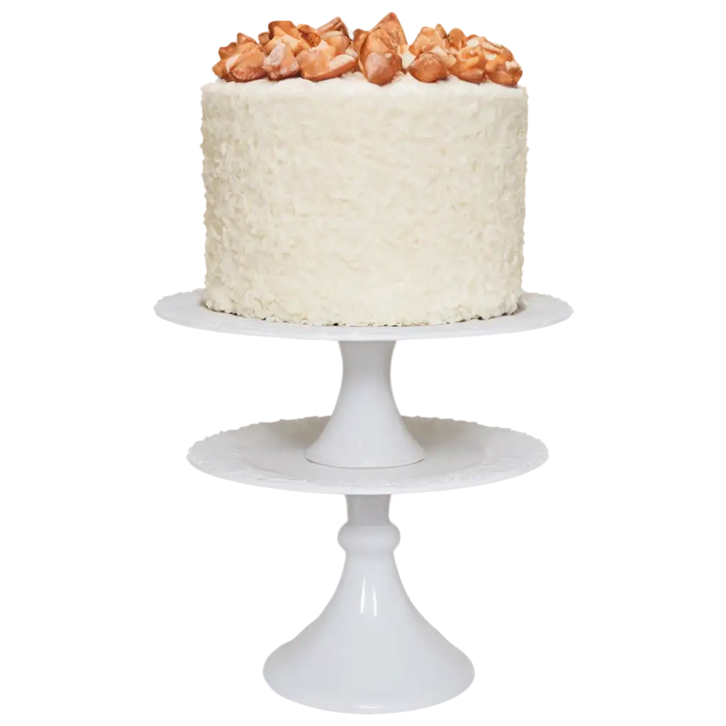 white cake stand