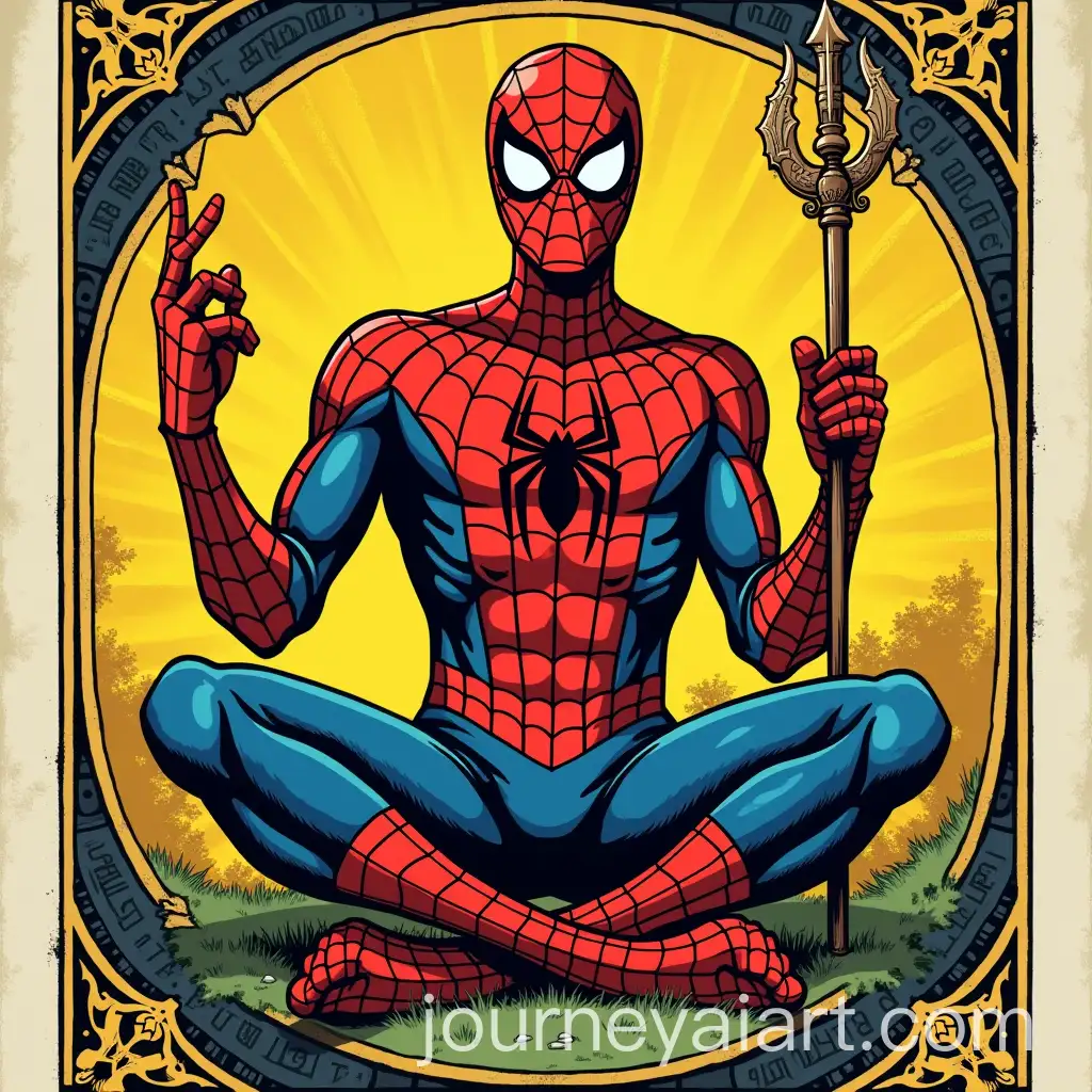 Spiderman-Depicted-as-the-Fool-Tarot-Card