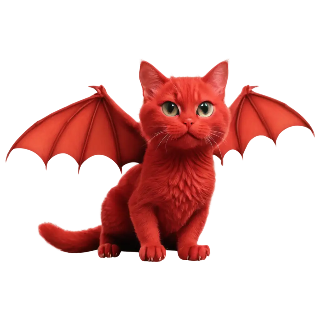 Red-Dragon-Cat-Cute-PNG-Image-Captivating-Fantasy-Feline-Artwork