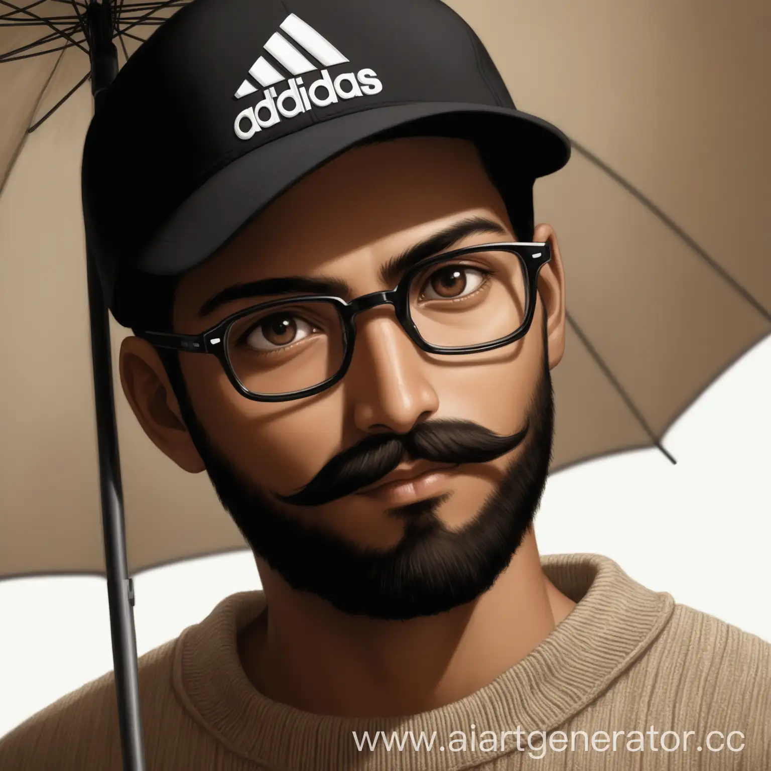 Closeup-Portrait-of-South-Asian-Man-with-Neutral-Expression-and-Casual-Clothing