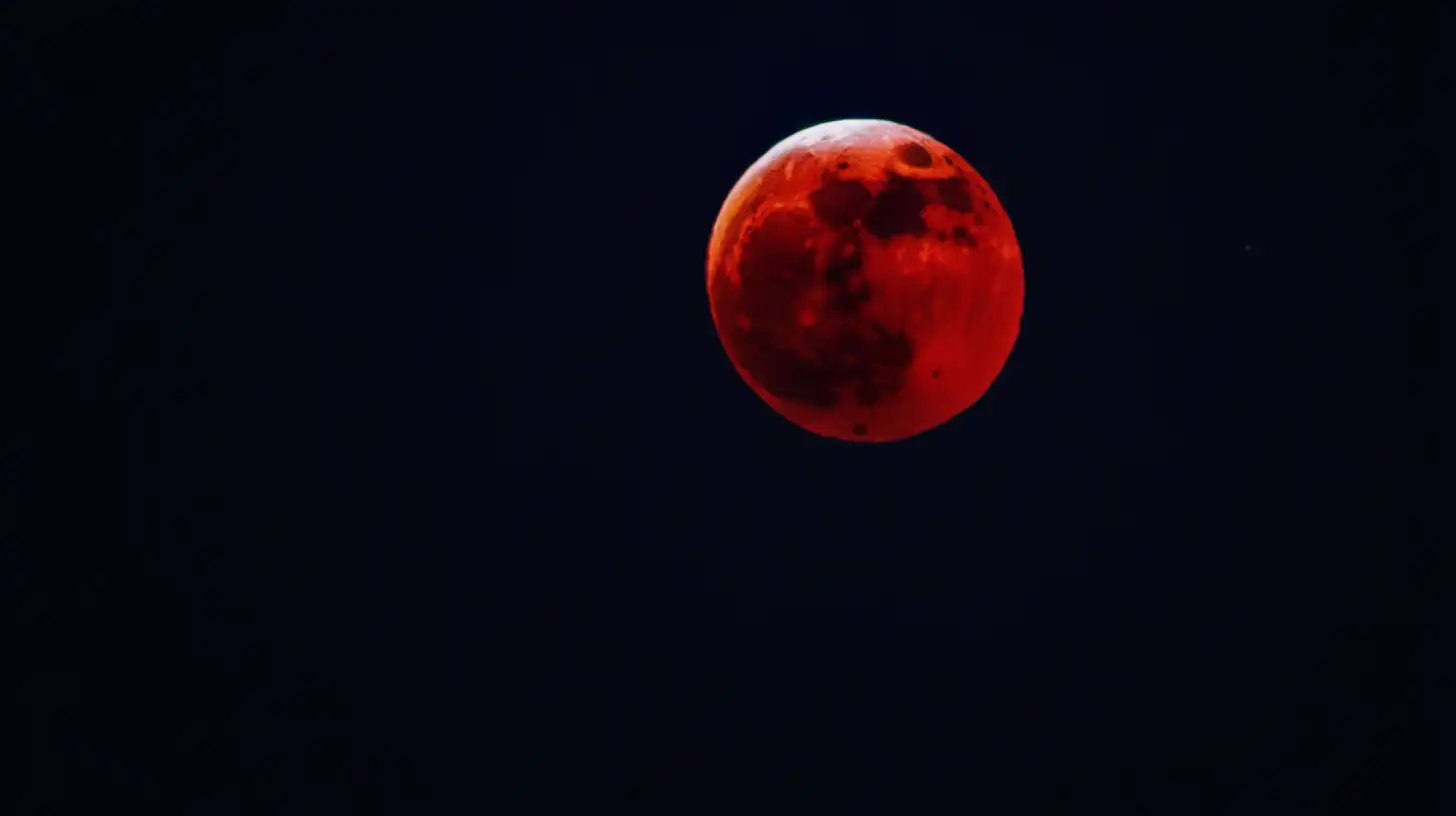 Blood Moon Illuminating Night Sky