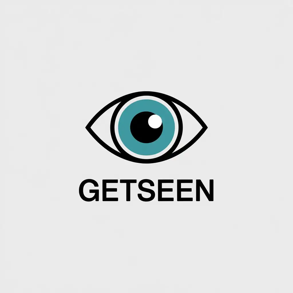 LOGO Design for GetSeen Minimalistic Eye Symbol with Clear Background