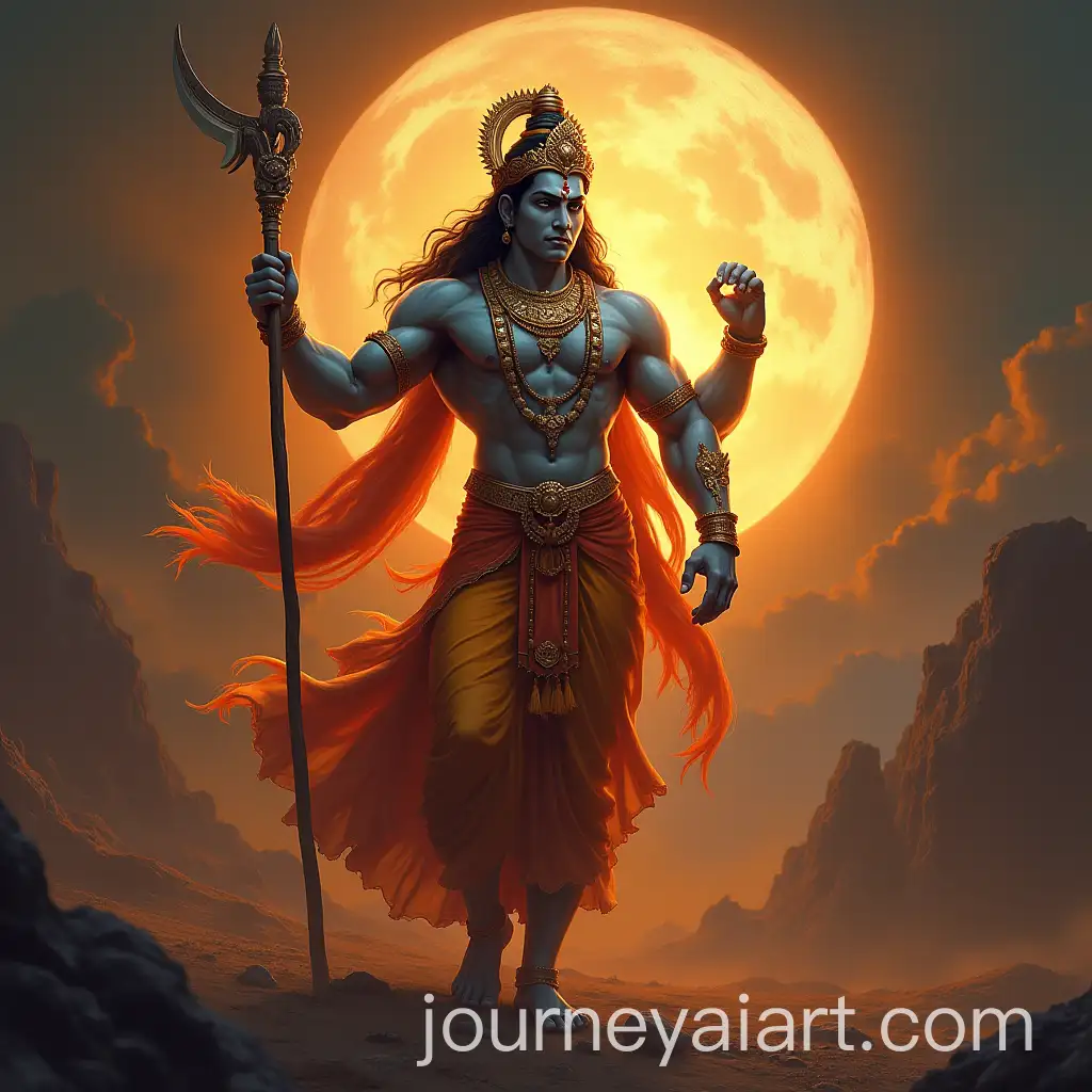 Lord-Shree-Ram-Portrait-in-Traditional-Art-Style