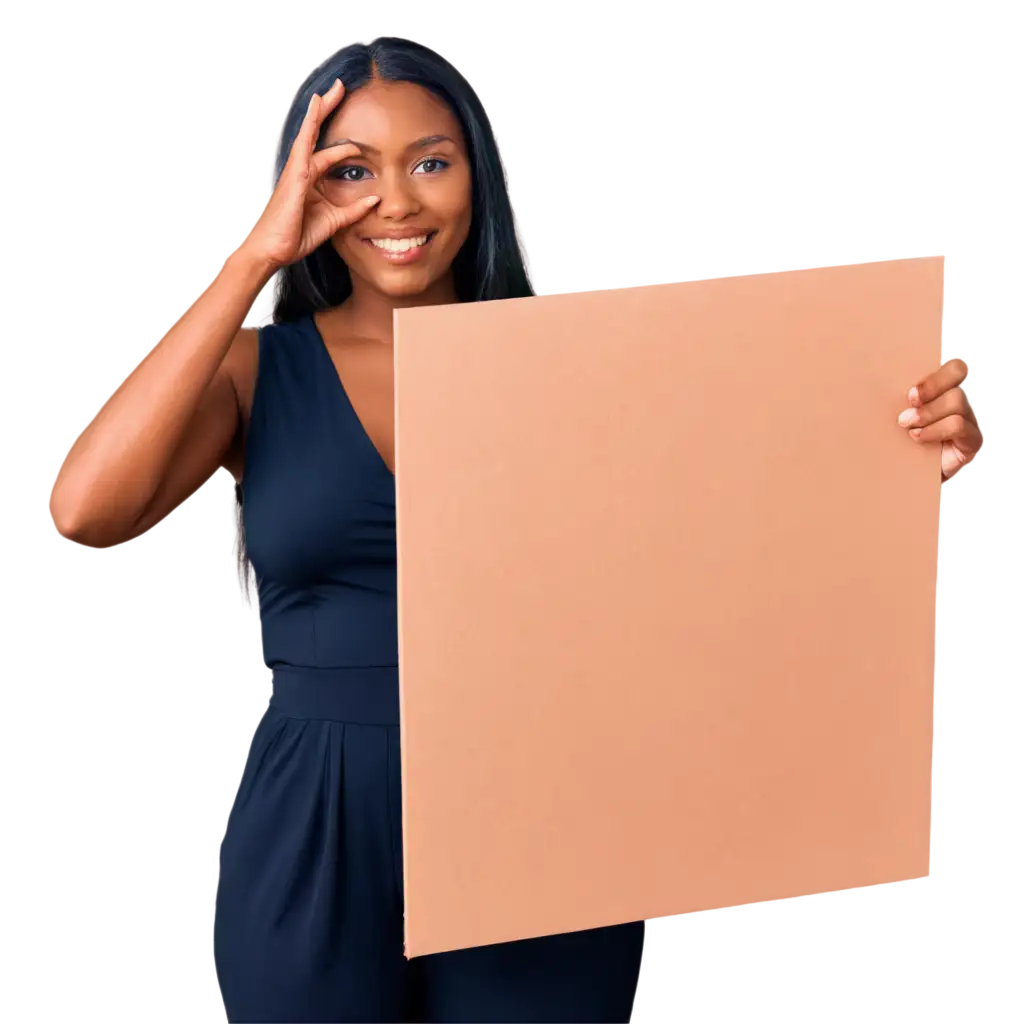 Pretty-Nigerian-Lady-Holding-a-Blank-Board-PNG-Image-for-Versatile-Applications