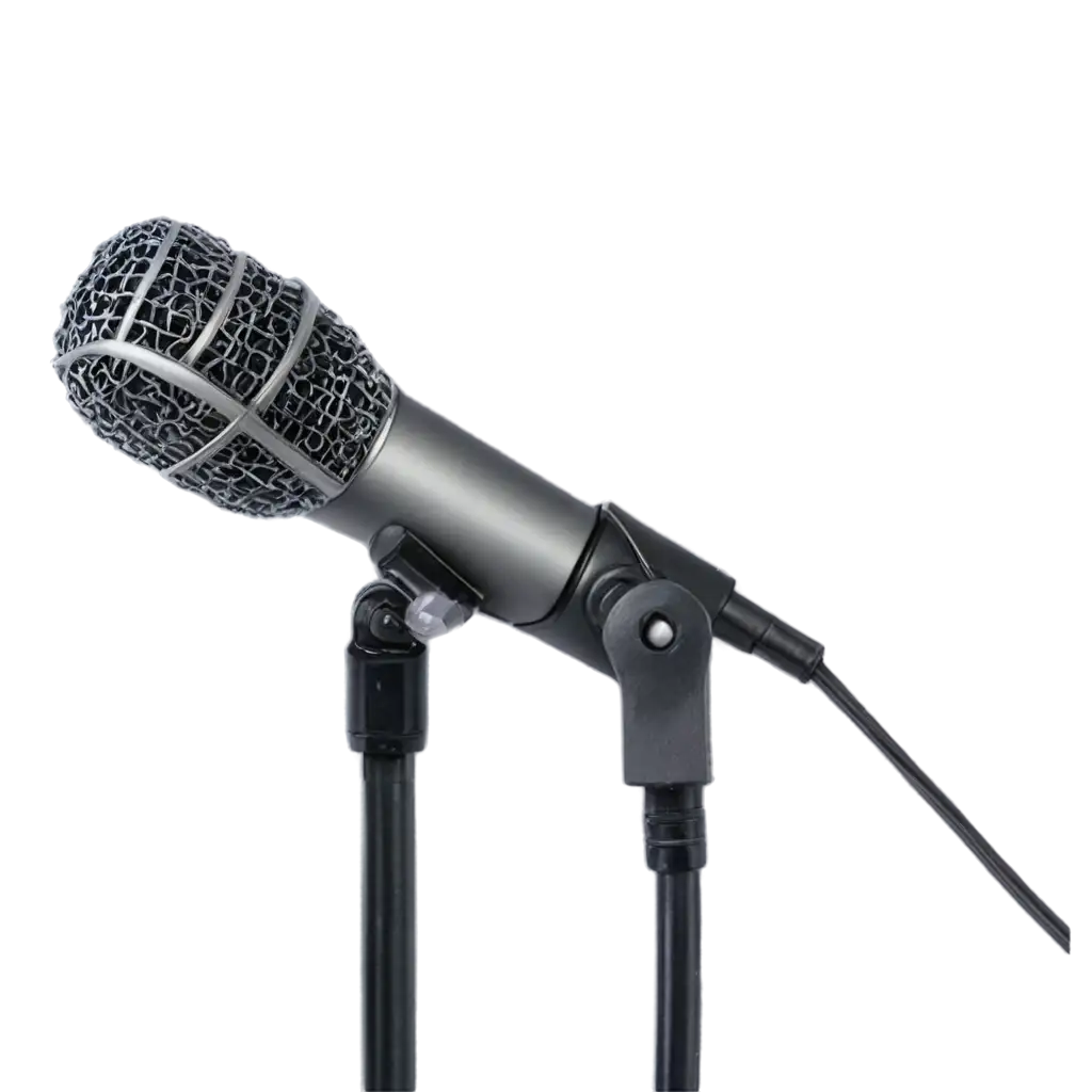 HighQuality-PNG-Microphone-for-Podcasts-with-Grid-Design-Perfect-for-Audio-Media-Projects