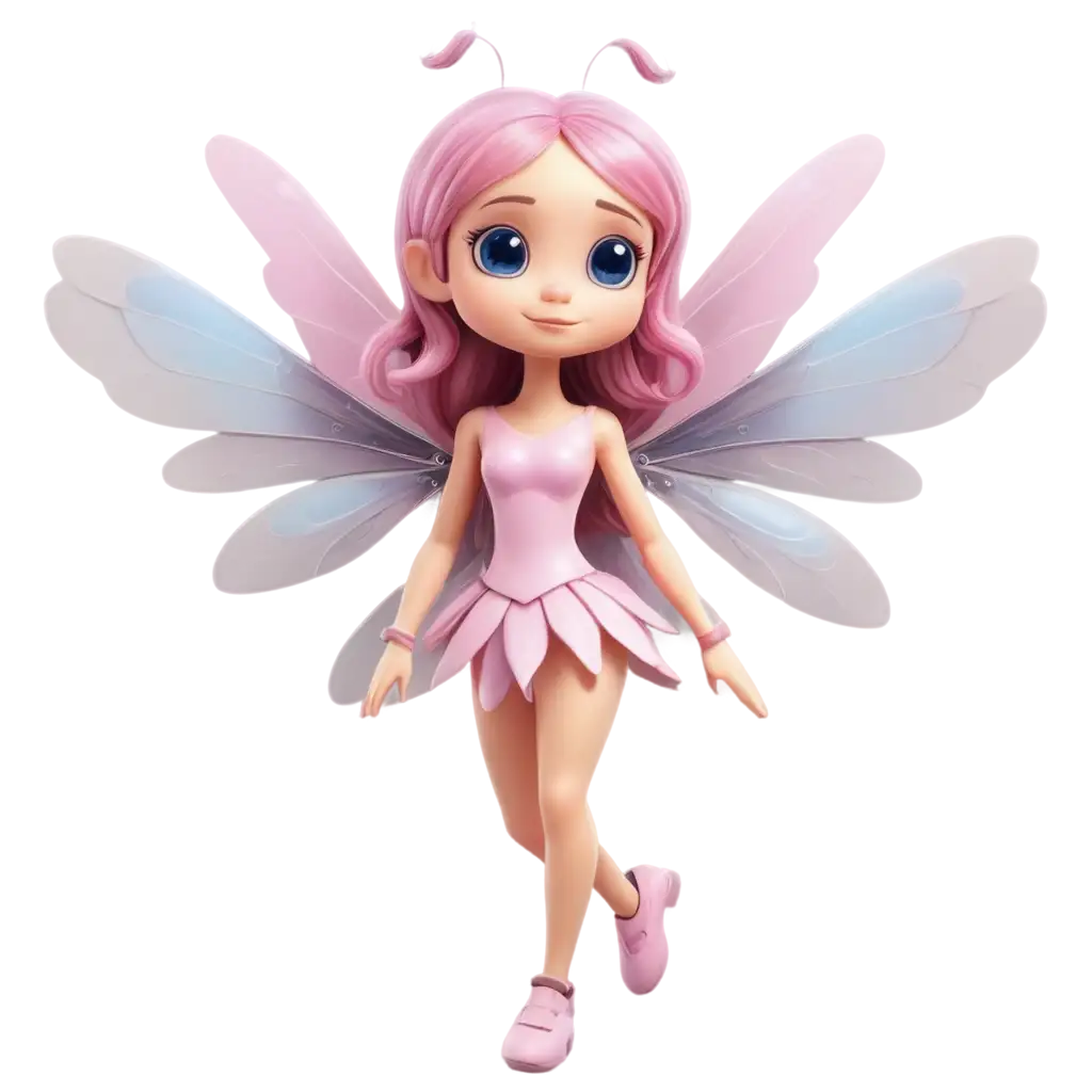 a cute fairy with a robotics and mystical features