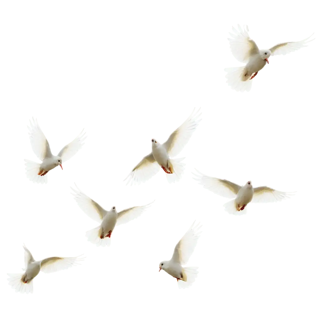 Many-White-Birds-Flying-PNG-HighQuality-Transparent-Image-for-Versatile-Use