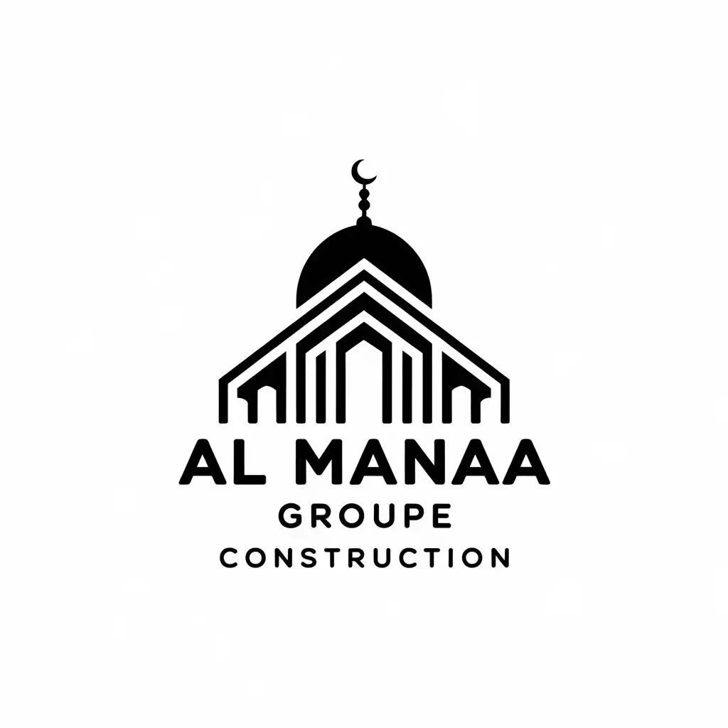 LOGO Design for AL MANAA GROUPE Vector Logo Featuring AL AQSA with Construction and Building Theme