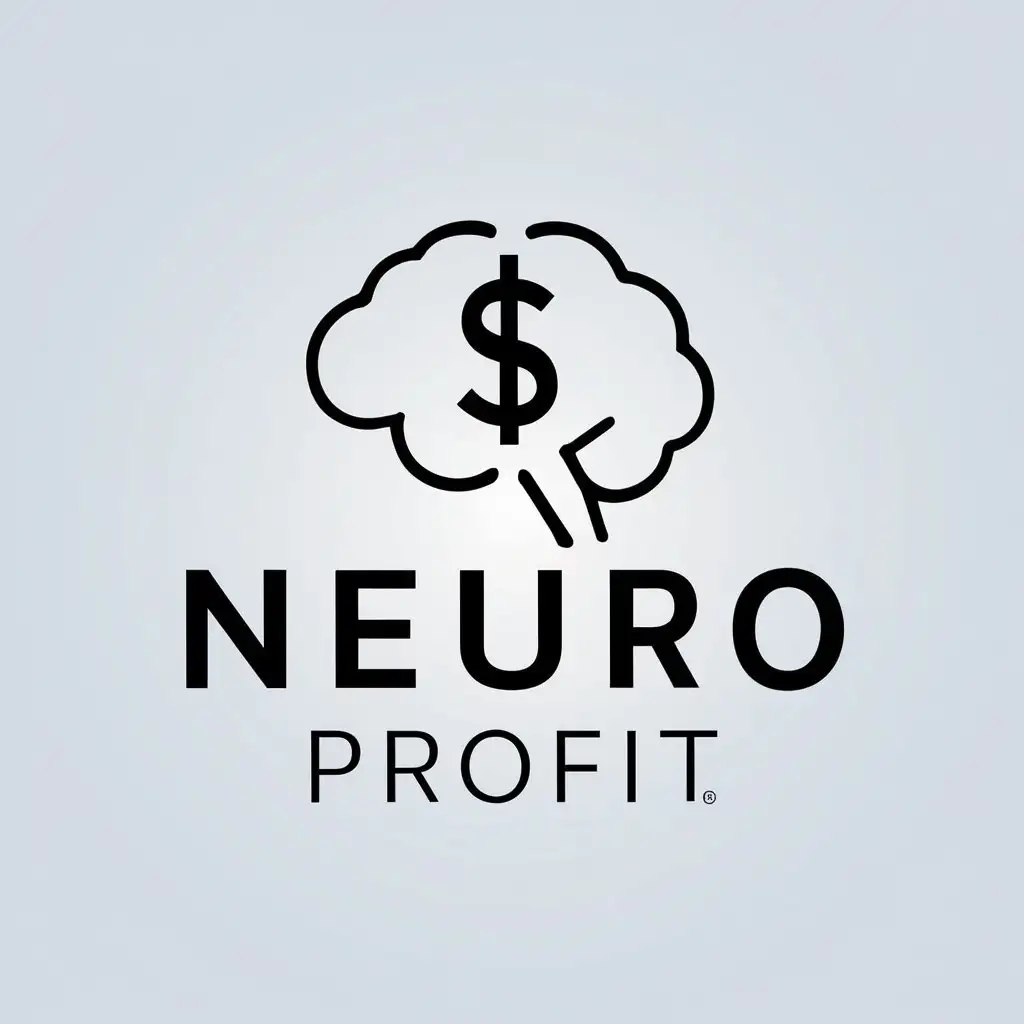 a vector logo design,with the text "Neuro Profit", main symbol:Brain with a dollar sign,Moderate,be used in Technology industry,clear background