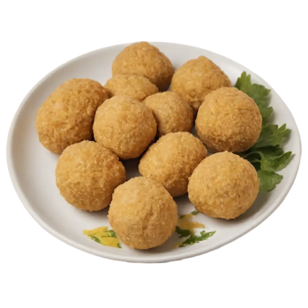 Delicious-Chicken-Balls-on-a-Plate-PNG-Image-for-Culinary-Presentations