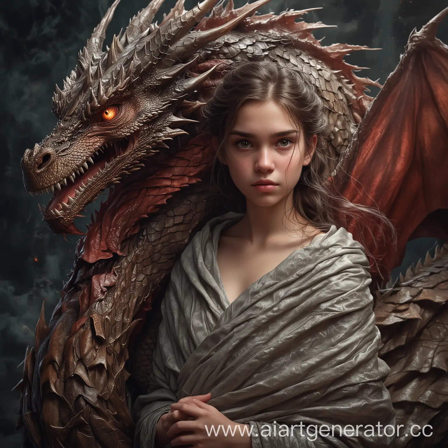 Girl-Protected-by-Dragon-in-Mystical-Forest