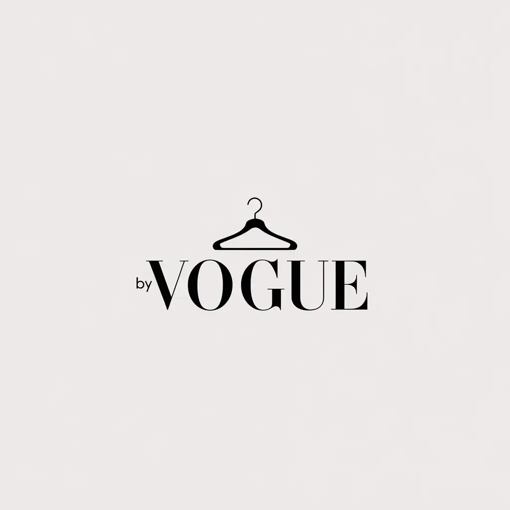 LOGO-Design-for-By-Vogue-Minimalistic-Hanger-Symbol-for-Trendy-Womens-Clothing-Store