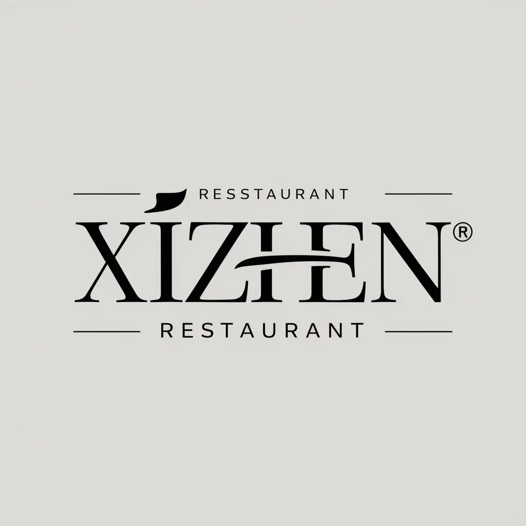 a logo design,with the text "xizhen", main symbol:xizhen,Moderate,be used in Restaurant industry,clear background