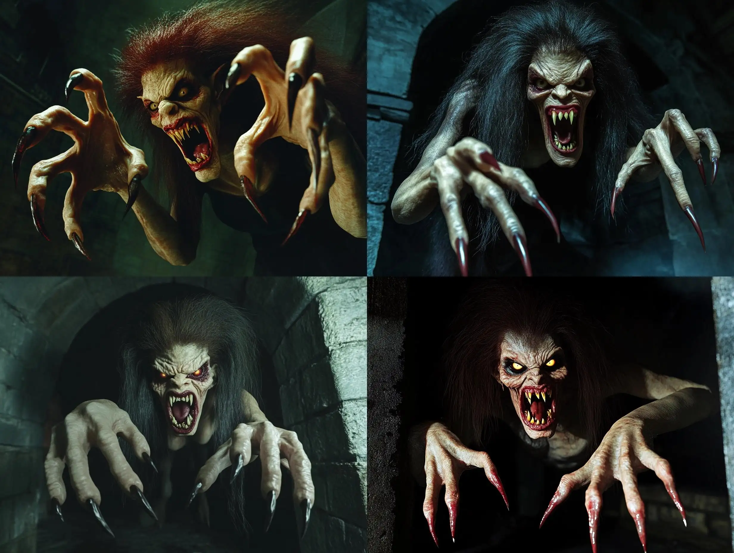 Horrifying-Nightmare-Shaggy-Vampire-Woman-Attacks-in-Dark-Crypt