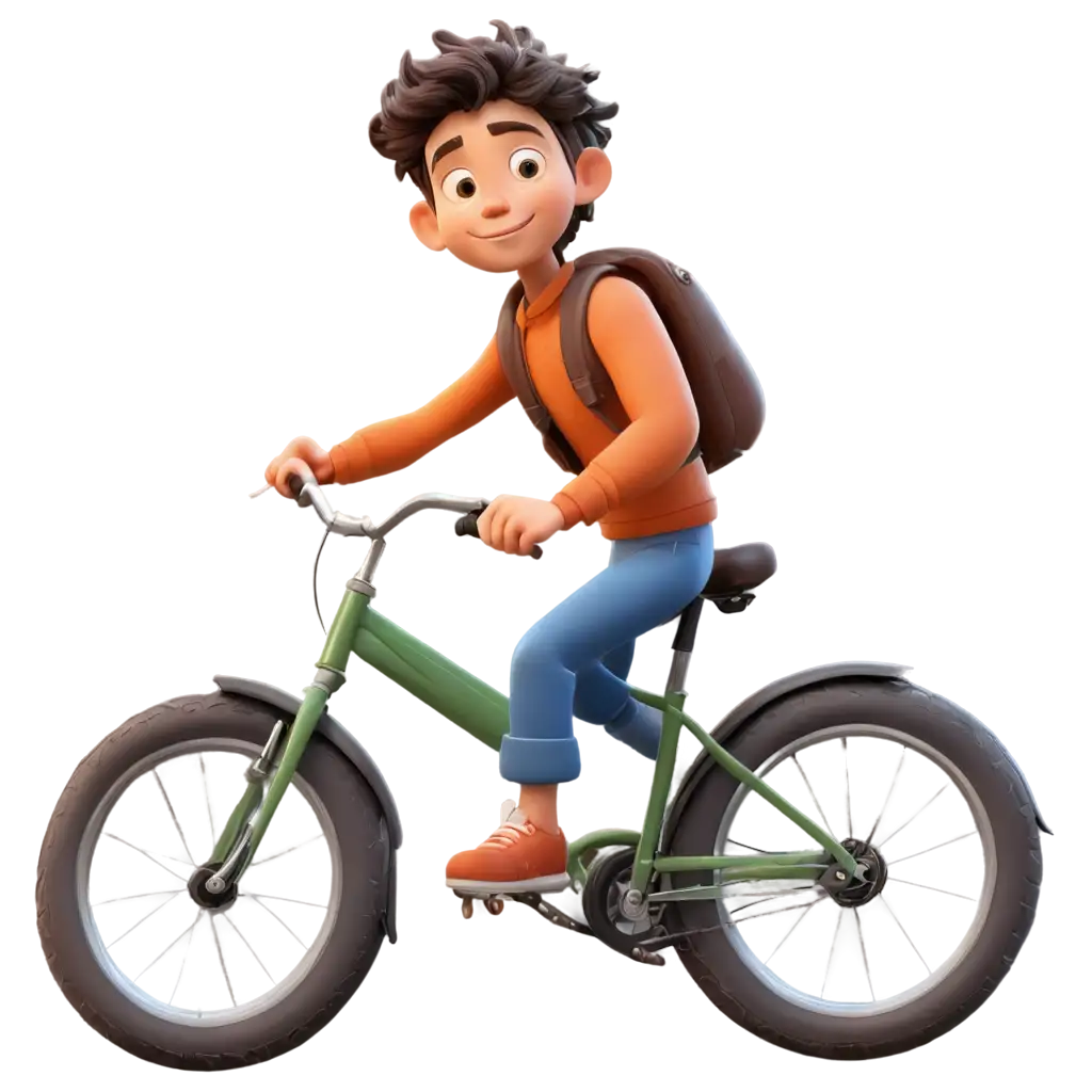 Cartoon-Style-PNG-Image-of-a-Young-Boy-Riding-a-Bike-HighQuality-Digital-Illustration