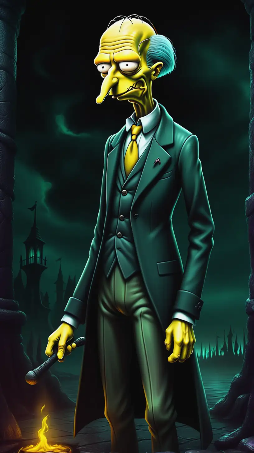 Mr Burns Simpsons Dark Fantasy Art