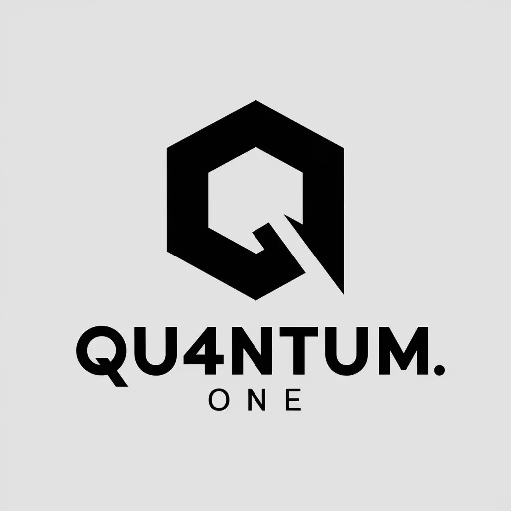 LOGO Design For Qu4ntumOne Modern Vector Logo for Electronic Music Brand