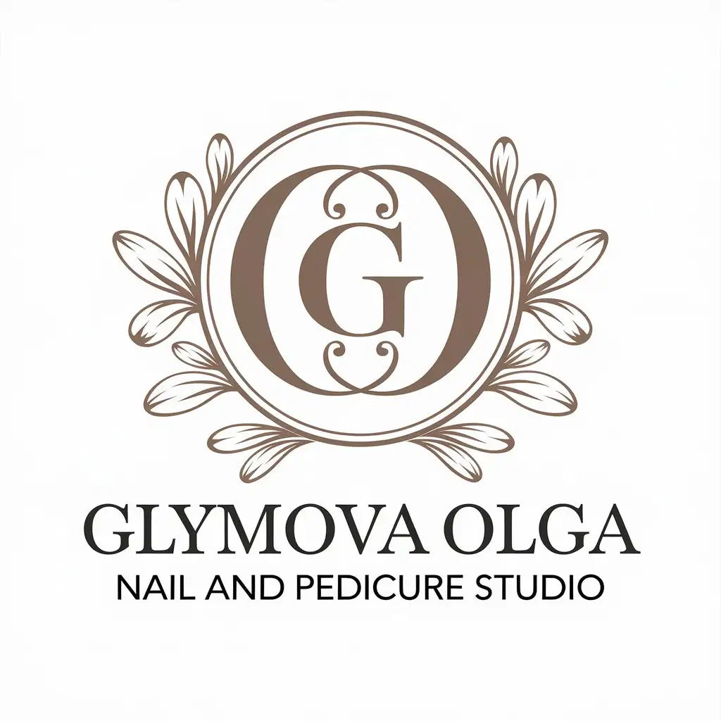 LOGO-Design-For-Glymova-Olga-Nail-and-Pedicure-Studio-Elegant-GO-Monogram-in-Beauty-Spa-Industry