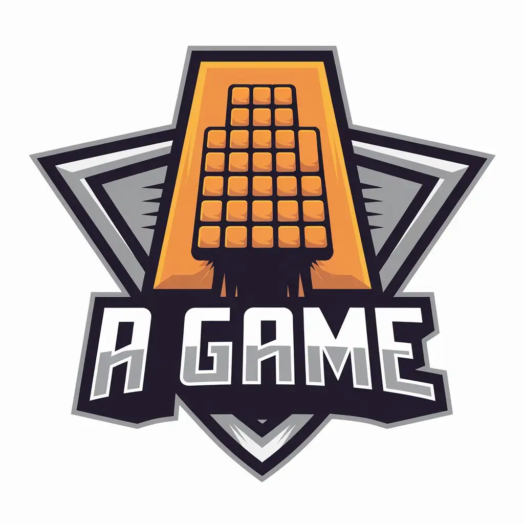 a vector logo design,with the text "A GAME", main symbol:keyboard and category,Moderate,be used in gaming industry,clear background