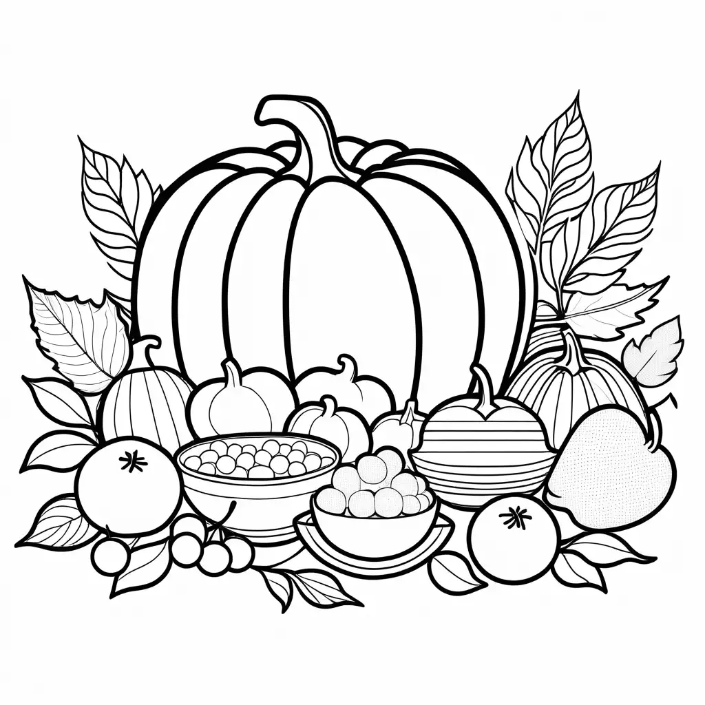 Bold-and-Easy-Thanksgiving-Objects-Coloring-Page