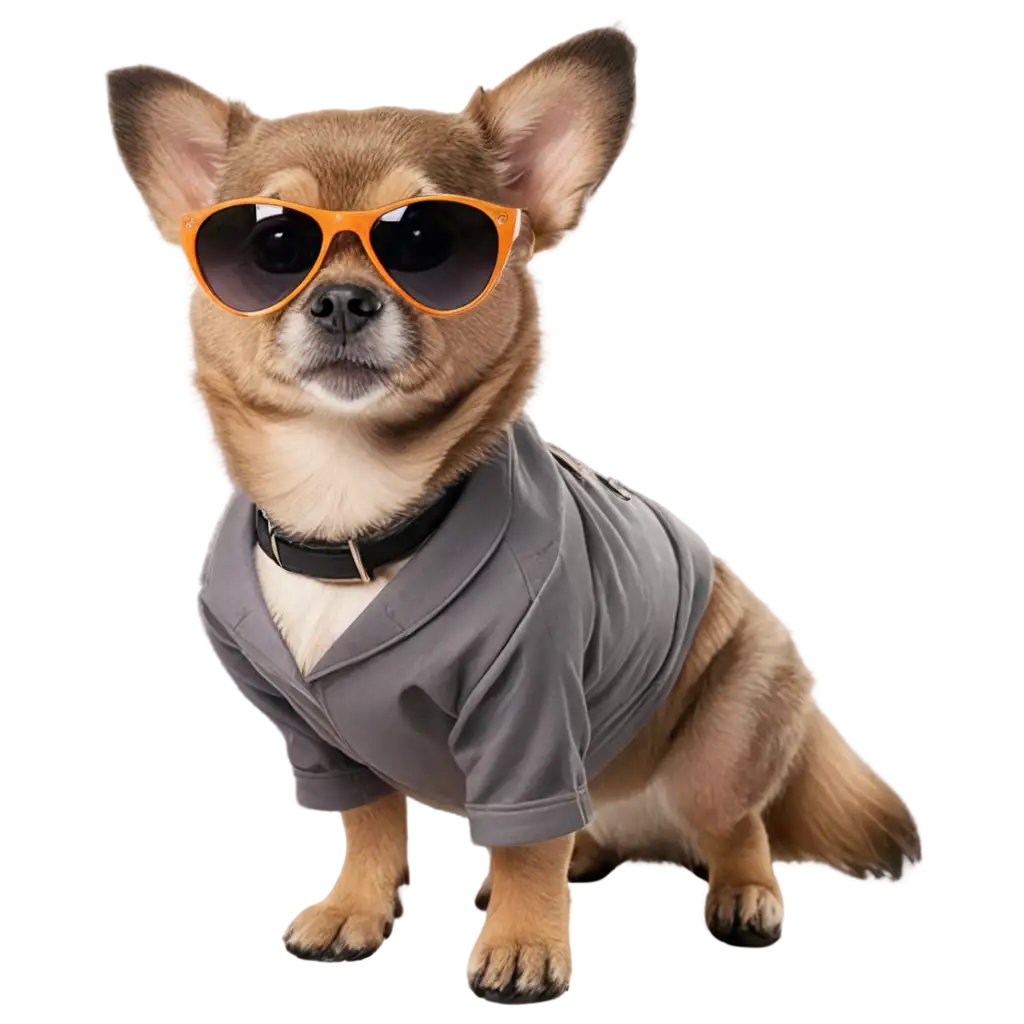 Stylish-Dog-in-Sunglasses-Near-Dog-Shop-AIGenerated-PNG-Image