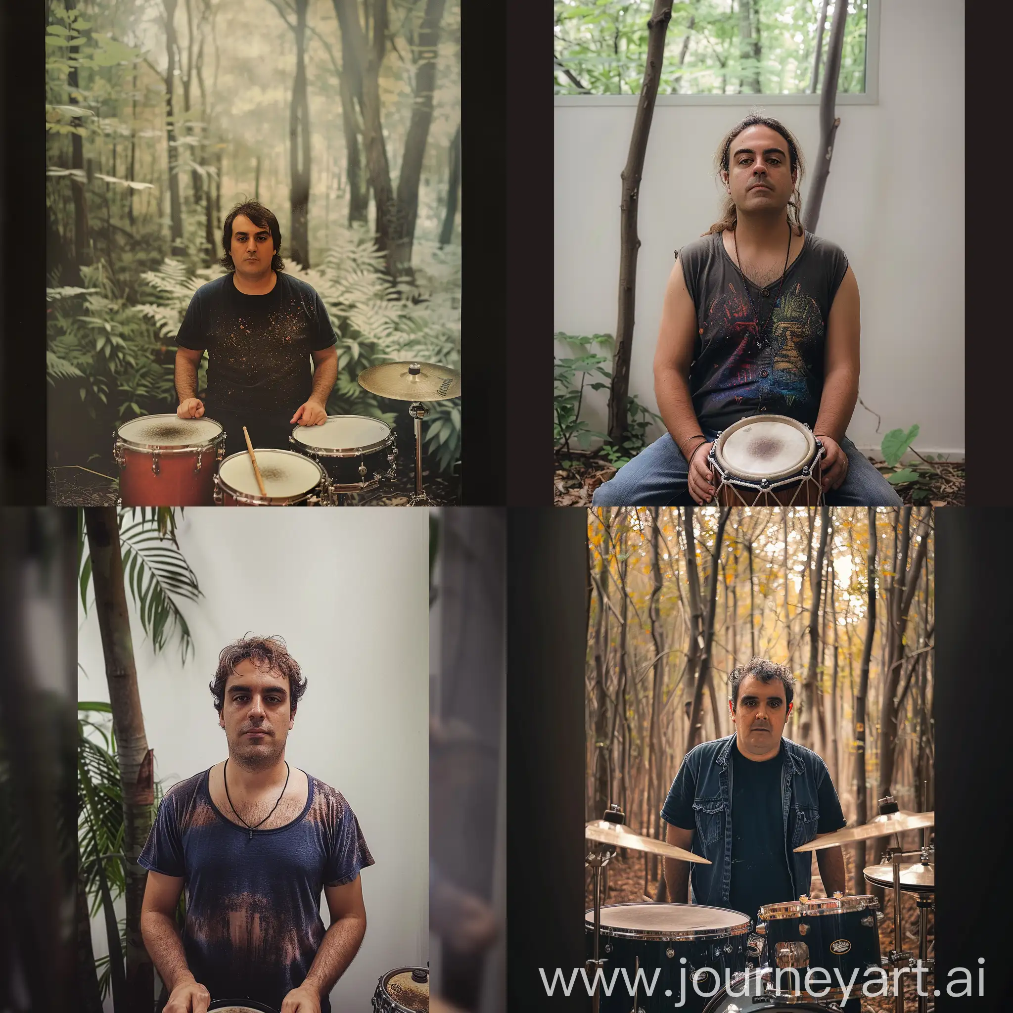 Drumming-in-Nature-Serene-Musician-Playing-Drum-Outdoors