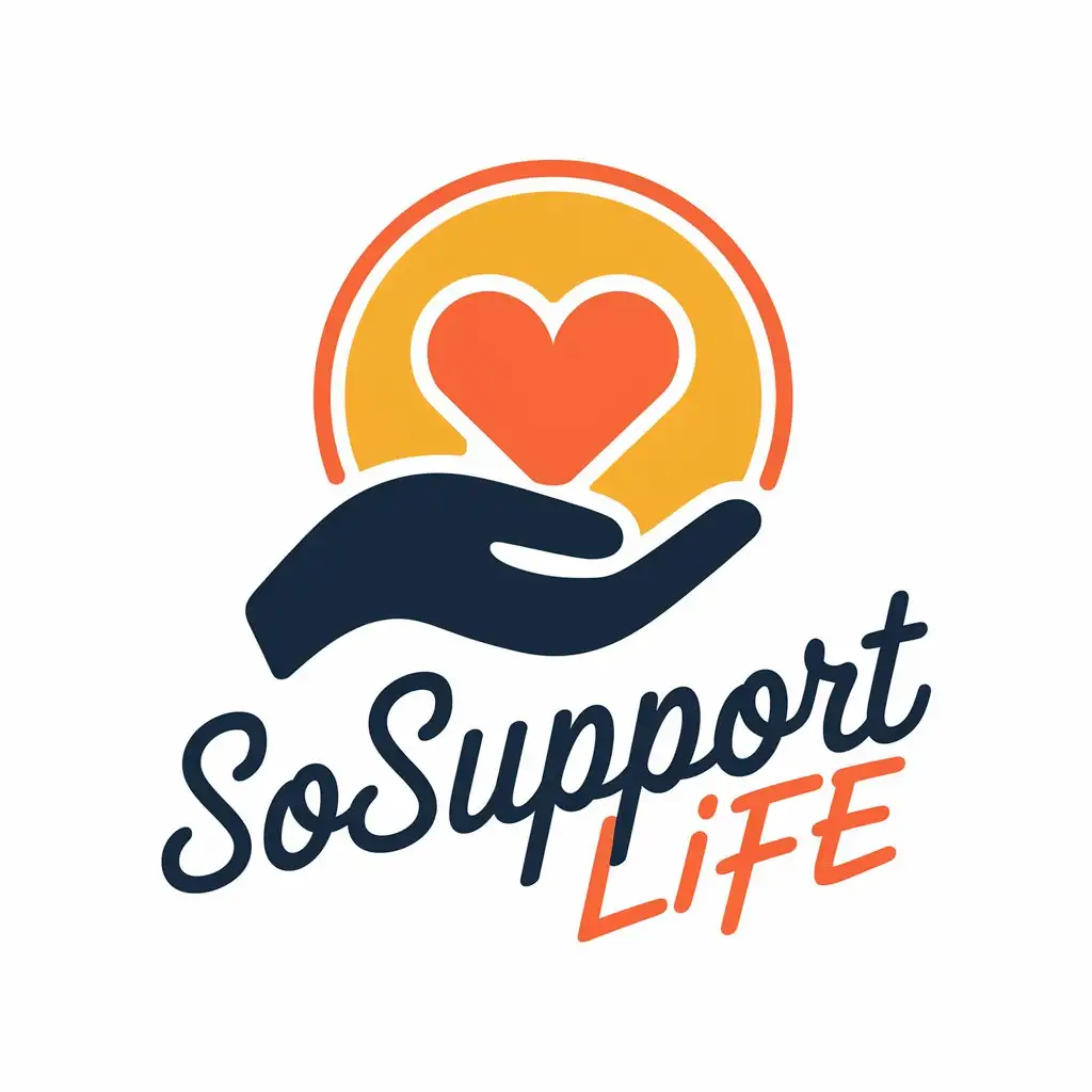 LOGO Design For SOSupport Life Help Symbol in Clear Background