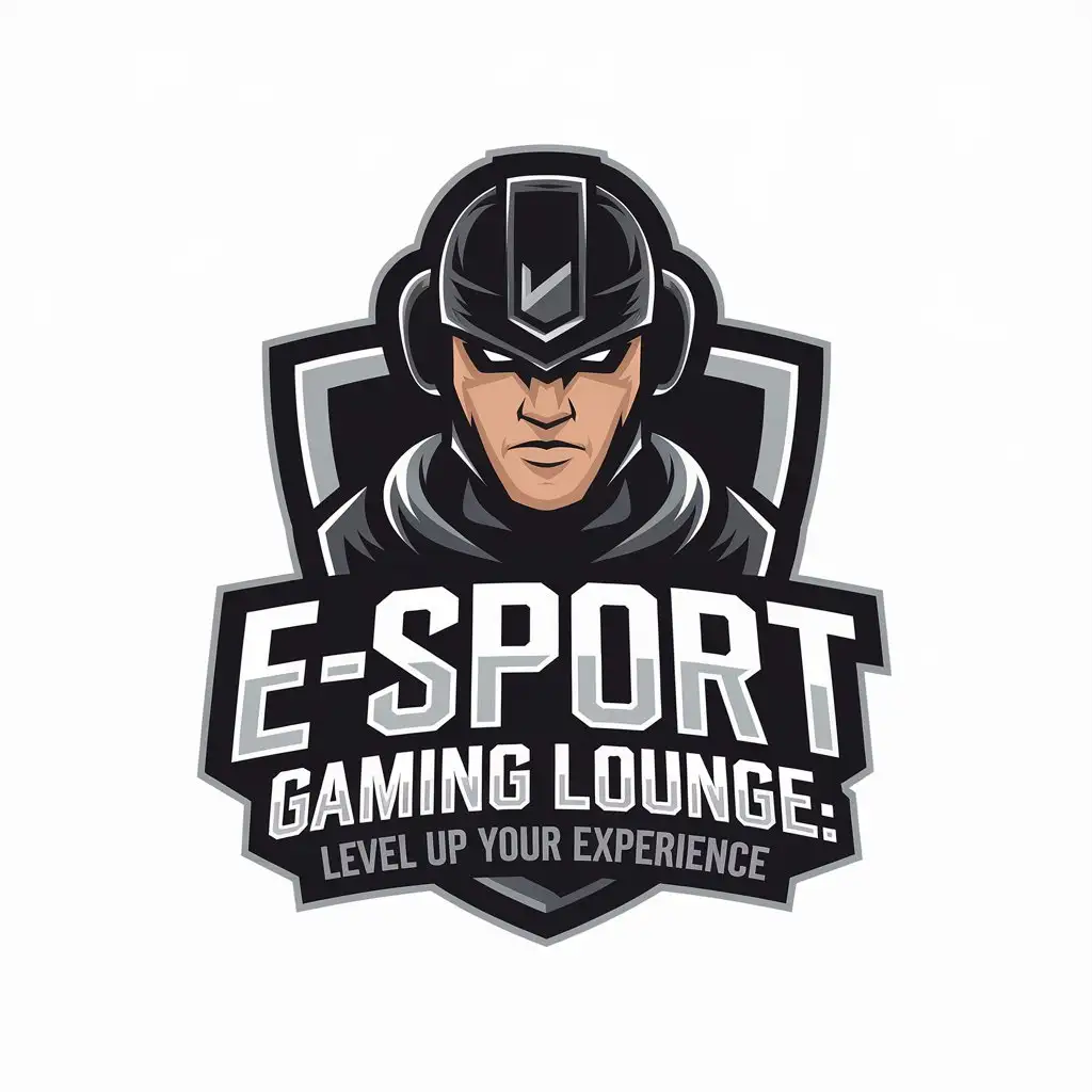 LOGO Design for ESport Gaming Lounge Level Up Your Experience with Avatar and Technology Elements