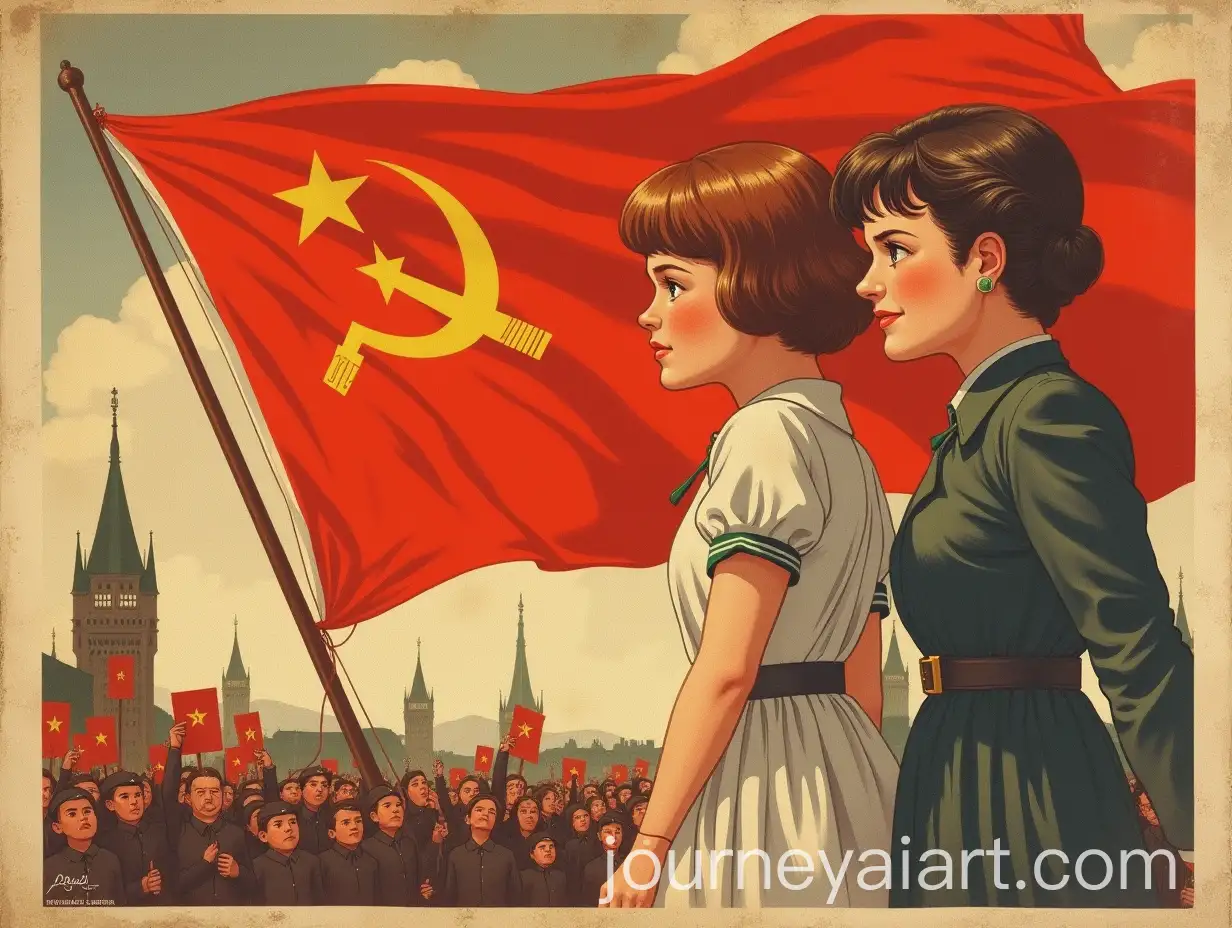 Soviet-Anime-Girl-Propaganda-Art-in-43-Aspect-Ratio