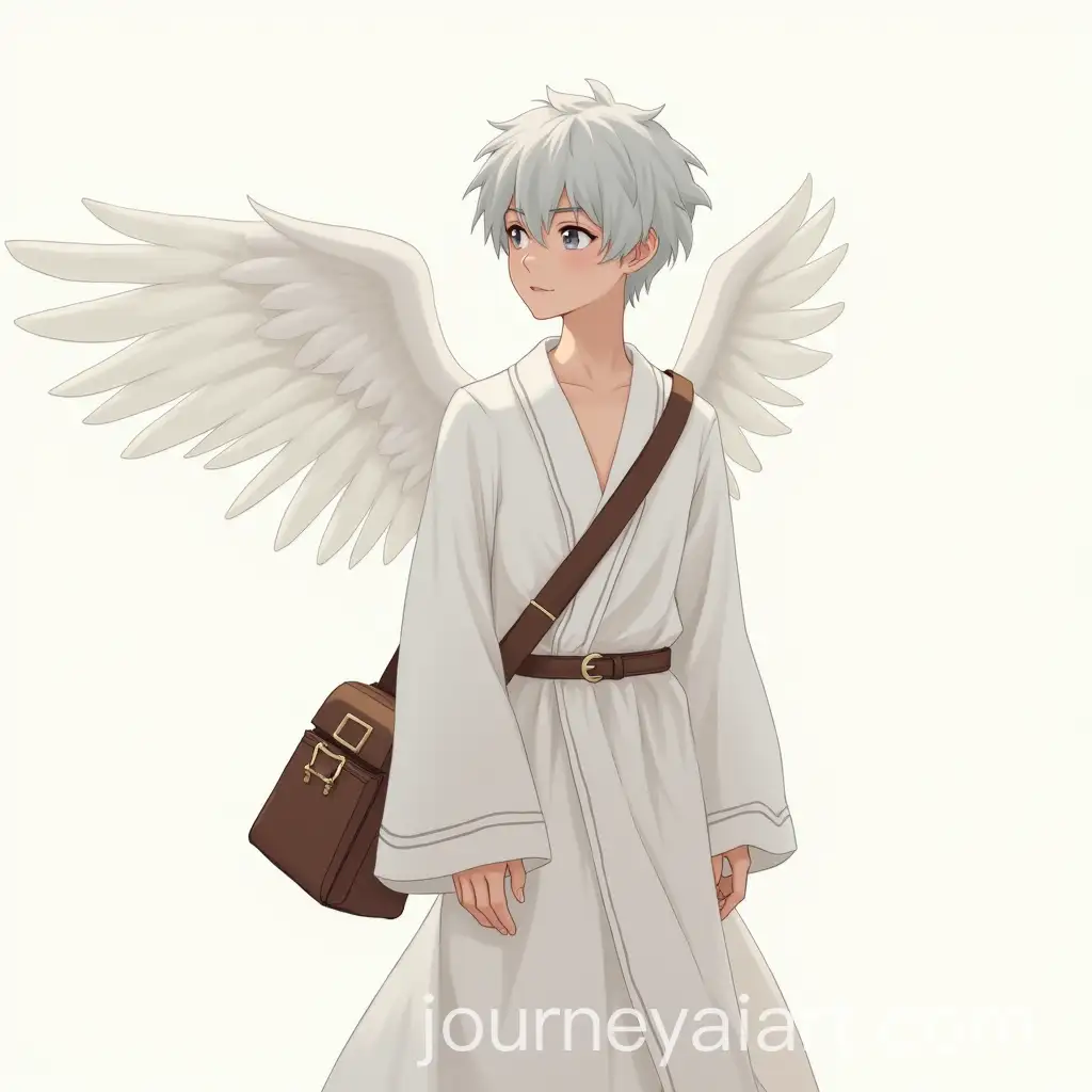 Boy-with-Silver-Hair-and-White-Feathers-Wings-in-Flowing-Robe