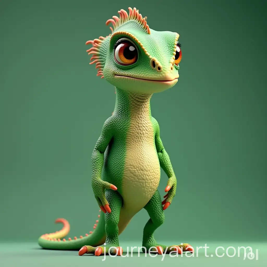 Anthropomorphic-Chameleon-Mascot-for-Printing-Company-in-3DAnimationReady-Design