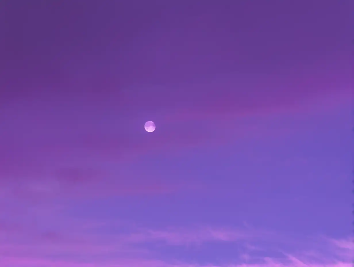 Dreamy Purplish Sky with Soft Clouds