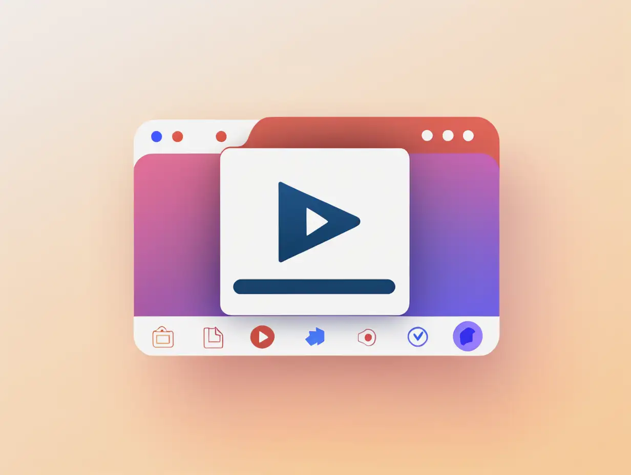 a video downloader tool with Light-colored background