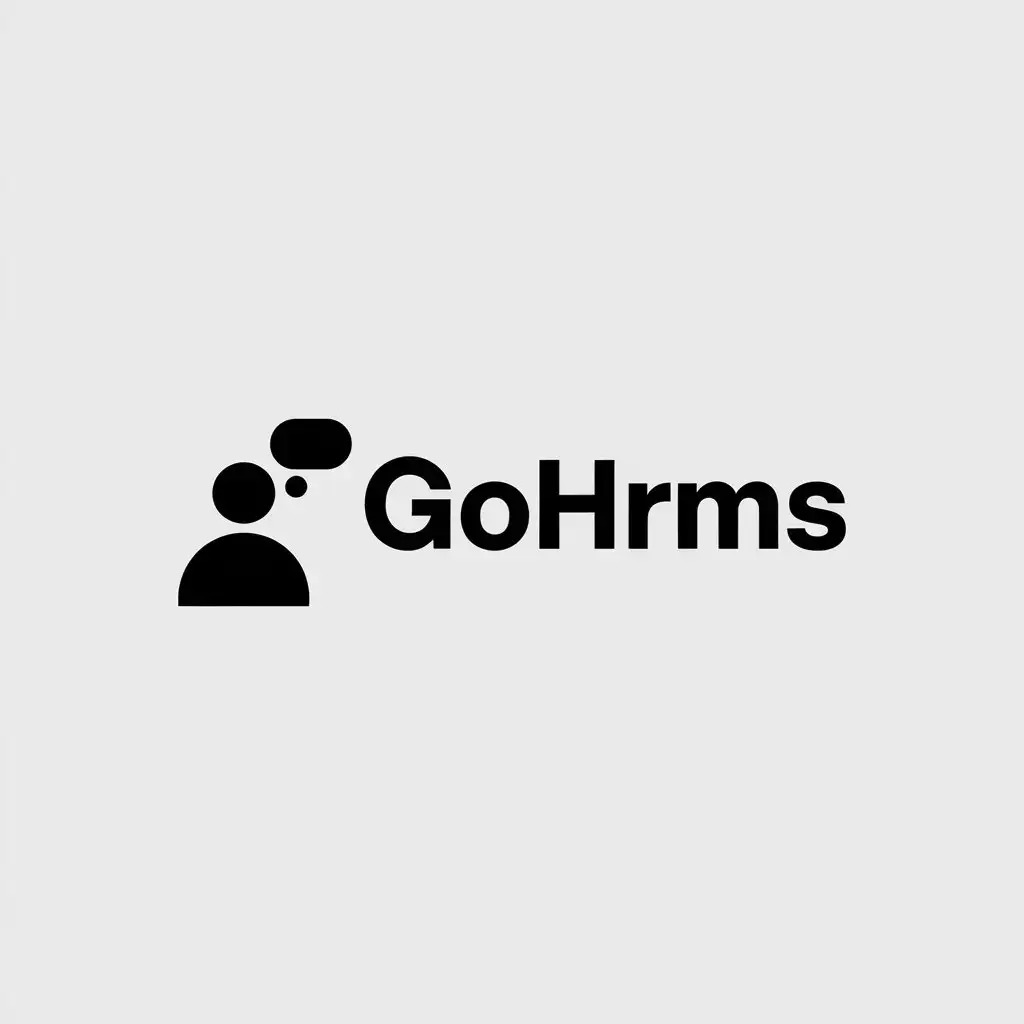 LOGO Design for GoHRMS Minimalistic Human Resource Software Theme for Technology Industry