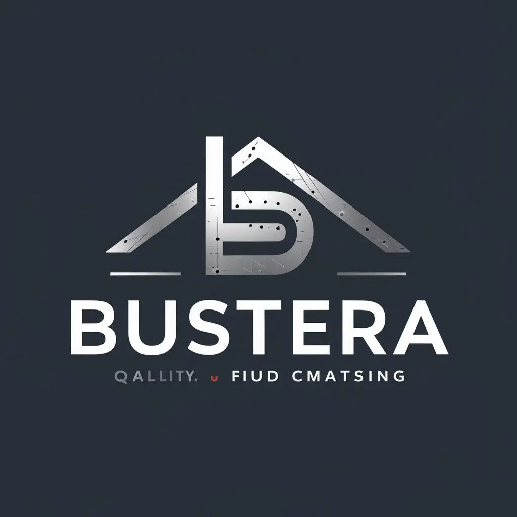 LOGO Design For Bustera Reliable and Professional Construction Theme in Navy Blue Gray