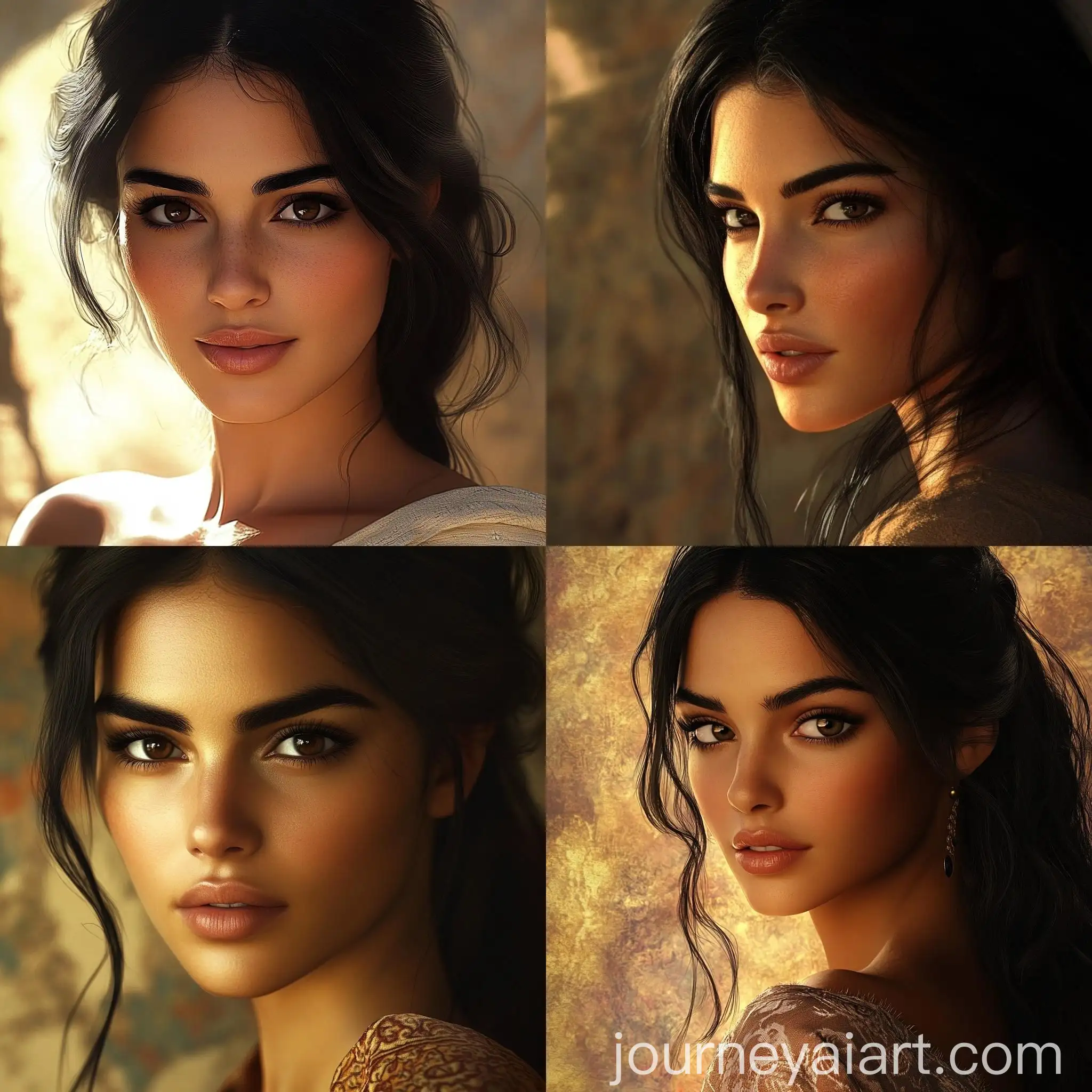 Elegant-Half-Arab-Half-Italian-Woman-with-Flowing-Dark-Hair-in-Soft-Sunlight