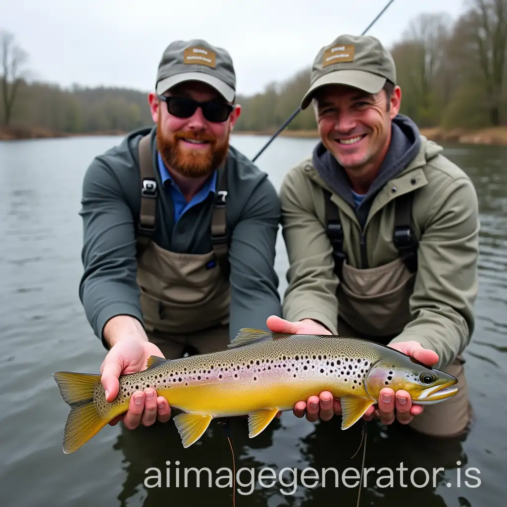 Two-Fishermen-Fly-FishingAI-Image-Prompt-Expansion-in-Normandy-with-Trout-and-Rods