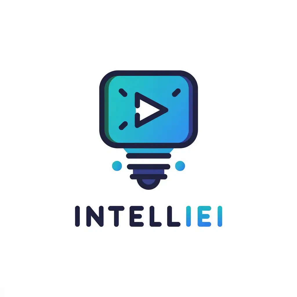 LOGO Design for Intellijei YouTube and Light Bulb Symbol in Technology Industry