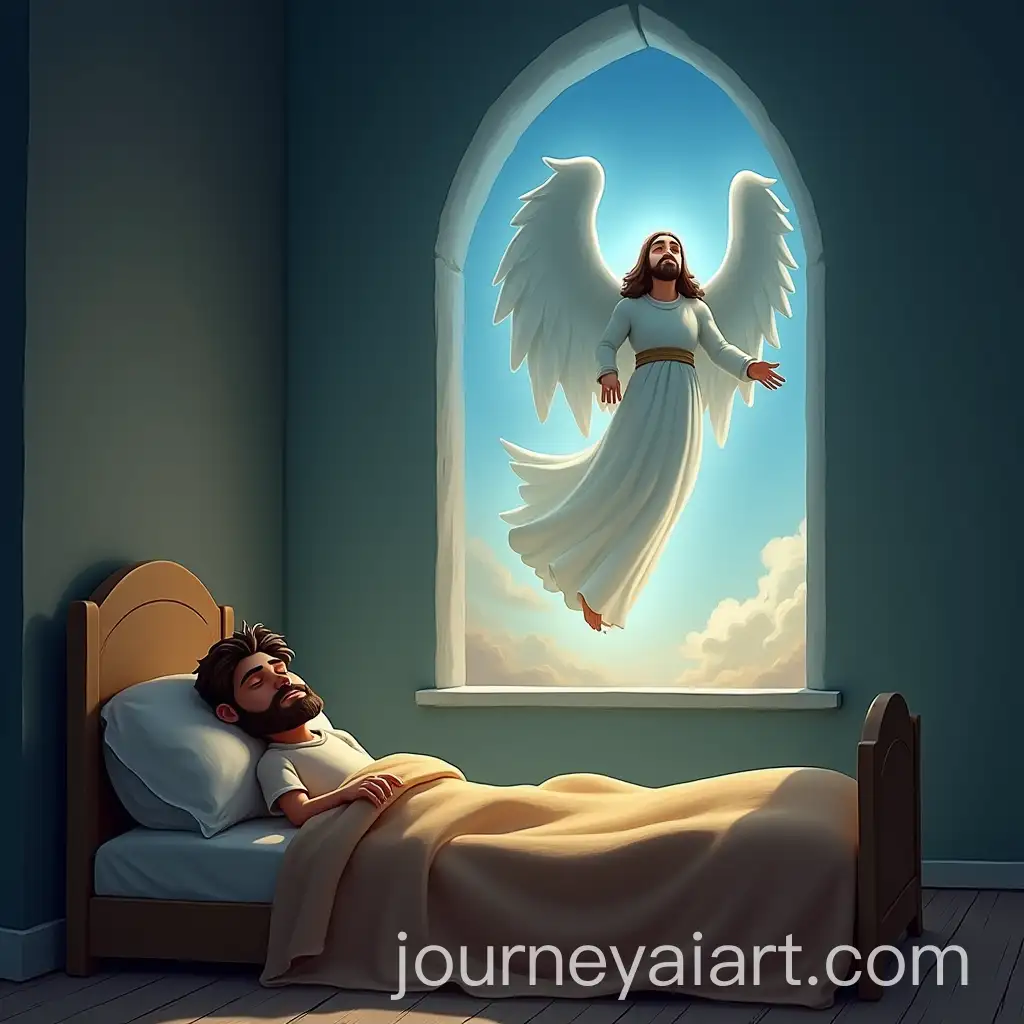 Josephs-Divine-Dream-Angel-Appears-in-Heavenly-Light