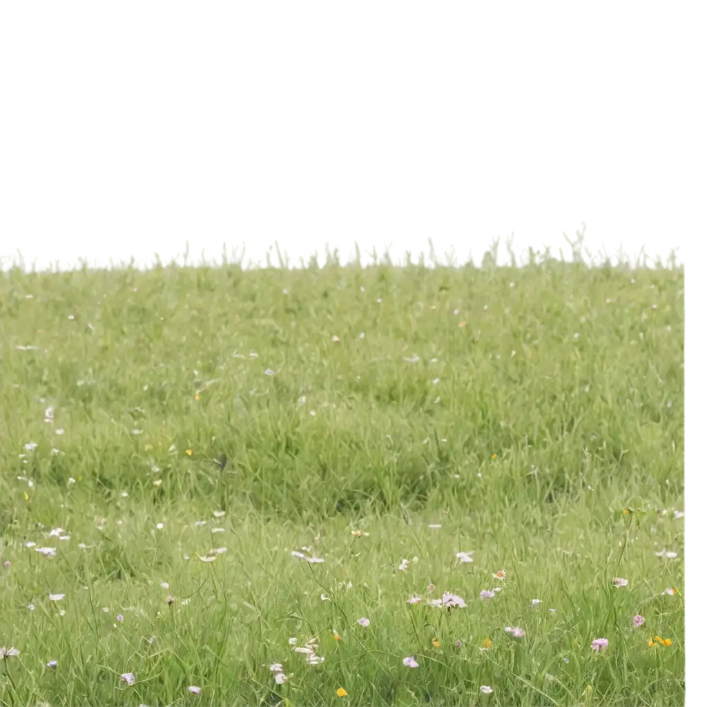 PNG-Image-of-Meadow-with-Short-Grass-and-Scattered-Flowers-for-HighQuality-Use